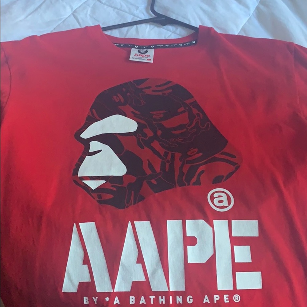 Men’s AAPE red T-shirt size small